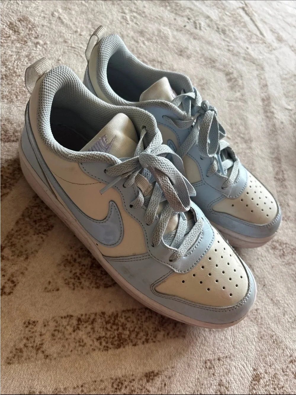 Nike Court Borough Low Recraft Soft Pearl Celestine Blue Pastel 5.5Y / Women's 7